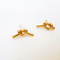 Image 1 of Love Knot Earring- Vermeil