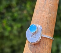 Image 3 of SeaWave Ring with Chalcedony - UK size T ( i can make in different sizes to order though! ) 