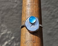 Image 5 of SeaWave Ring with Chalcedony - UK size T ( i can make in different sizes to order though! ) 