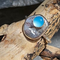 Image 8 of SeaWave Ring with Chalcedony - UK size T ( i can make in different sizes to order though! ) 