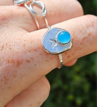 Image 9 of SeaWave Ring with Chalcedony - UK size T ( i can make in different sizes to order though! ) 