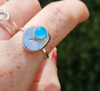 Image 7 of SeaWave Ring with Chalcedony - UK size T ( i can make in different sizes to order though! ) 