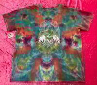 Image 1 of Dank n' Dungeon- Kaleidescope Tie-Dye Rainbow Tee - 2XL 
