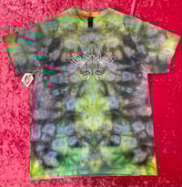 Image 1 of Twin Fae- Kaleidoscope Tie-Dye Purple&Green Tee- Medium 
