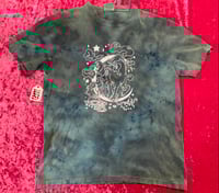Image 1 of Abolition Unicorn - Black and teal Scrunch dyed tee- M