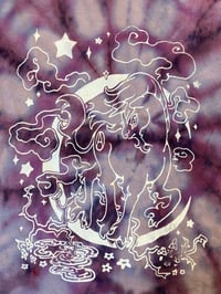 Image 2 of Abolition unicorn ~Screen printed purple, pink & blue XL cotton spiral sweater-tshirt~