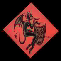 Image 1 of Deville Drum Original Acrylic on Wood Painting