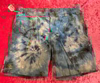 Image 1 of Shorts- Bleached & dyed gray, blue, purple, yellow- Size 42x10