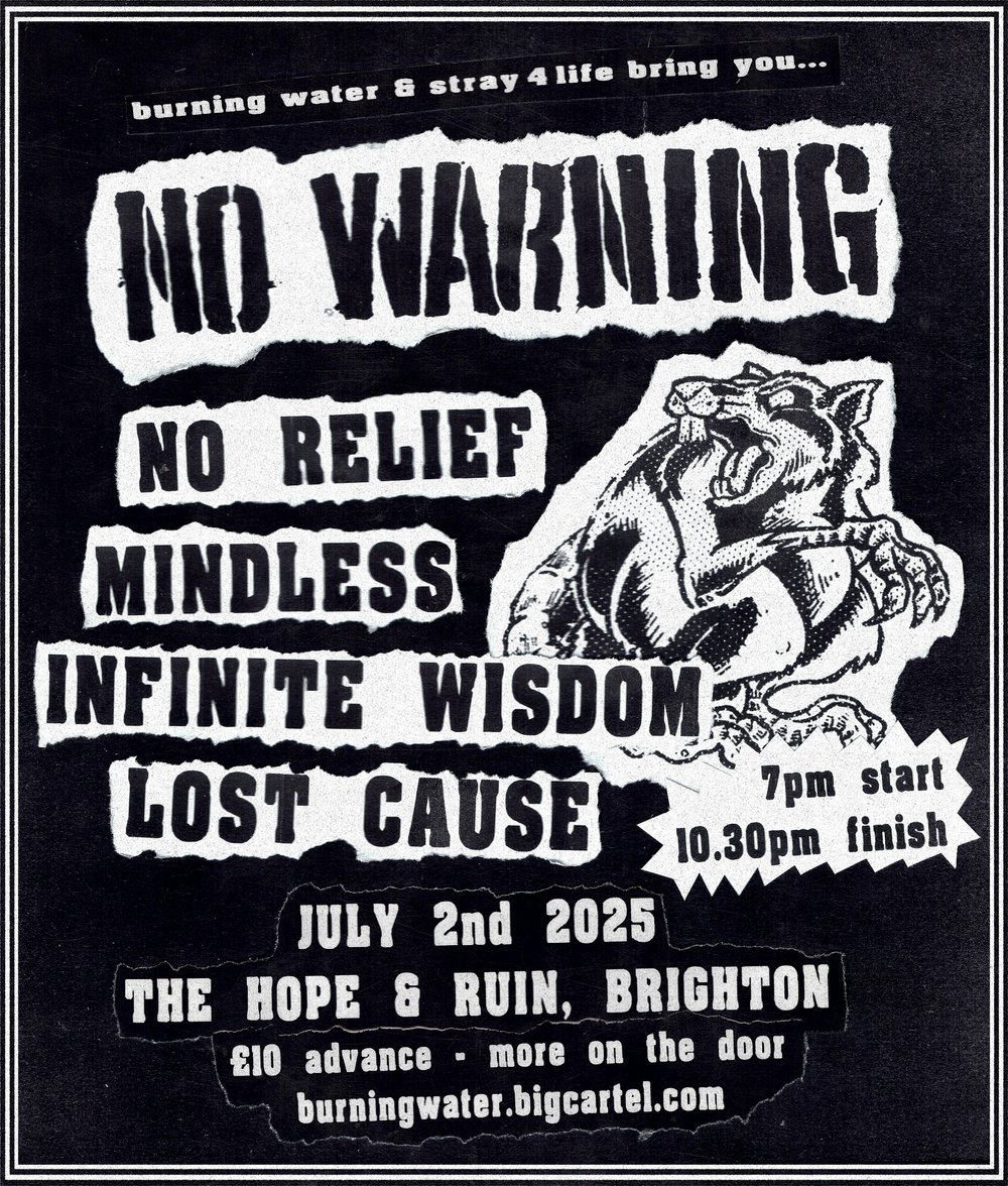 NO WARNING + supports || 2nd July 2025, Brighton