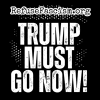Trump MUST GO NOW T-shirt - Black/White