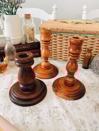 Image 1 of trio of candlesticks 