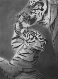 Image 1 of 18x24 ORIGINAL ART "Gentle Play" 2022