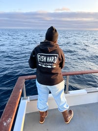 Image 5 of No Draw String Fish Hard Clothing Logo Hoodie
