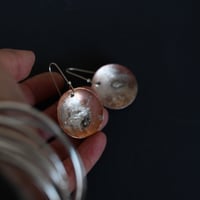 Image 1 of Let your Light Shine Copper and Silver Dangle Earrings in Recycled Metals