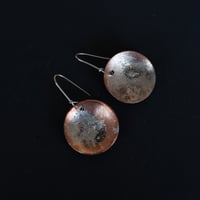 Image 2 of Let your Light Shine Copper and Silver Dangle Earrings in Recycled Metals