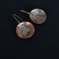 Image 3 of Let your Light Shine Copper and Silver Dangle Earrings in Recycled Metals