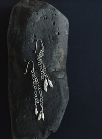 Image 1 of A Waterfall of Pearls Silver Earrings