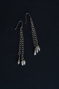Image 4 of A Waterfall of Pearls Silver Earrings