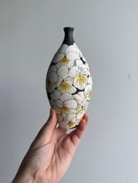 Image 2 of White pansy flowers 19cm tall