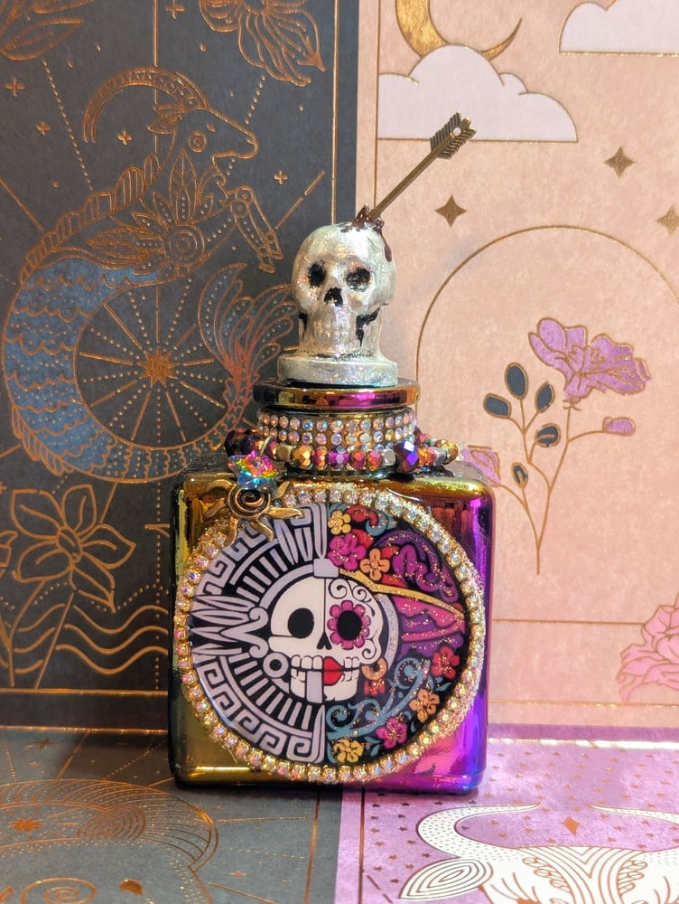 Image of ¡CHINGA EL PATRIARCHY! ~ Hand Embellished Witch Bottle #2
