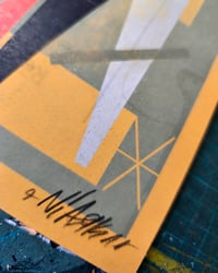 Image 5 of Abtract Cat ( with a yellow ear ) - Customised print - ONE OF A KIND