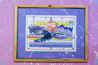 Chamonix grande carte postale encadrée- Chamonix large postcard print framed