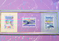 Image 1 of Trio de cartes postales encadrées- Trio of framed postcards 