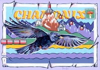 Image 4 of Trio de cartes postales encadrées- Trio of framed postcards 