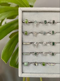 Image 2 of Ethereal Green Crystal Rings