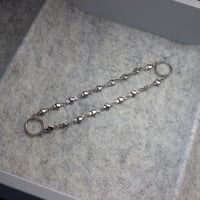 Image 3 of HEARTS Ear Chains - Hinged Segment Ring Chain - Stretched Ears - Surgical Steel Ear Weights