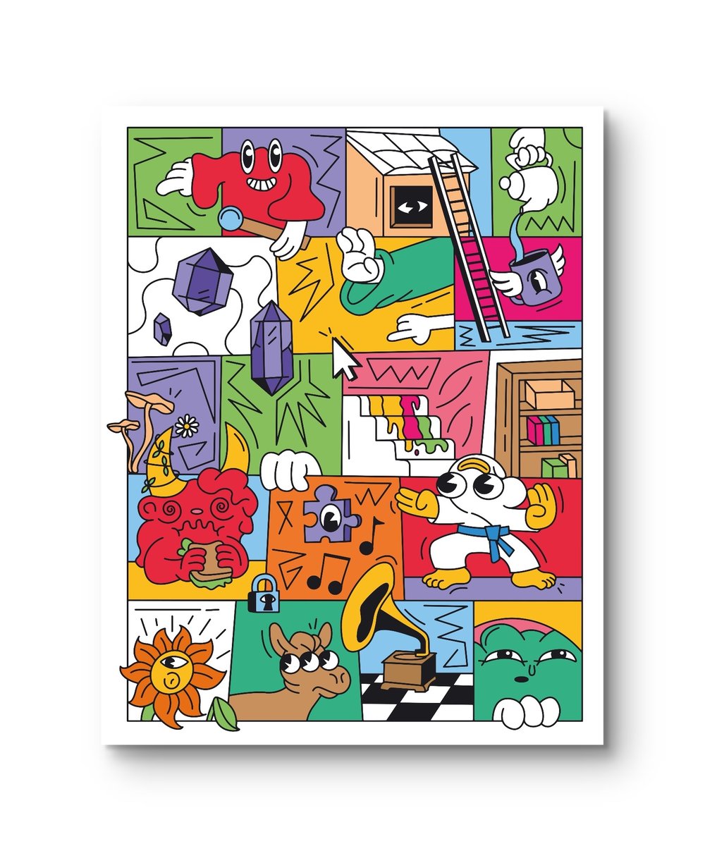 Image of Art Poster by Phil Huelz "Summer on the Inside"