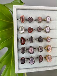 Image 2 of Geode Crystal Rings