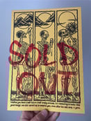 Image of GOLDEN SKELETON A4 Screenprint 