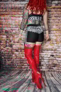Image 1 of Zebra spandex short