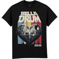 Image 3 of Bella '25 Space Heart Adult T-shirt (Black)