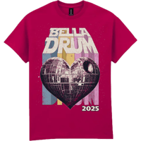 Image 1 of Bella '25 Space Heart Adult T-shirt (Deep Red)