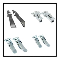 Image 1 of Toggle Catch, Latch, in Metal, black and bright finish, includes catch plate, Over Centre Fasteners
