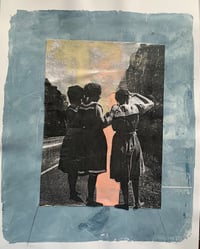 in the Distance  original art on paper  Palestine Fundraiser # 18