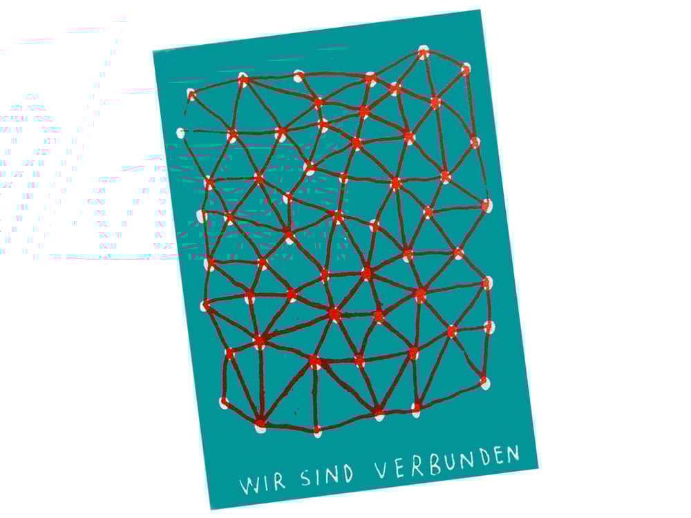 Image of POSTKARTE Wir sind verbunden