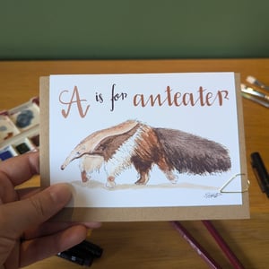 Image of A is for Anteater greeting card