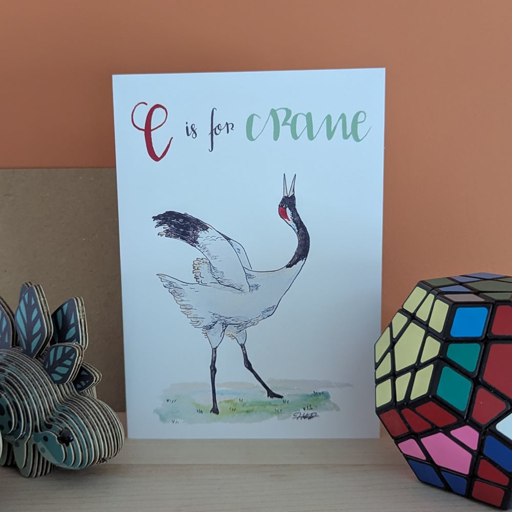 Image of C is for Crane greeting card