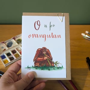 Image of O is for Orangutan greeting card