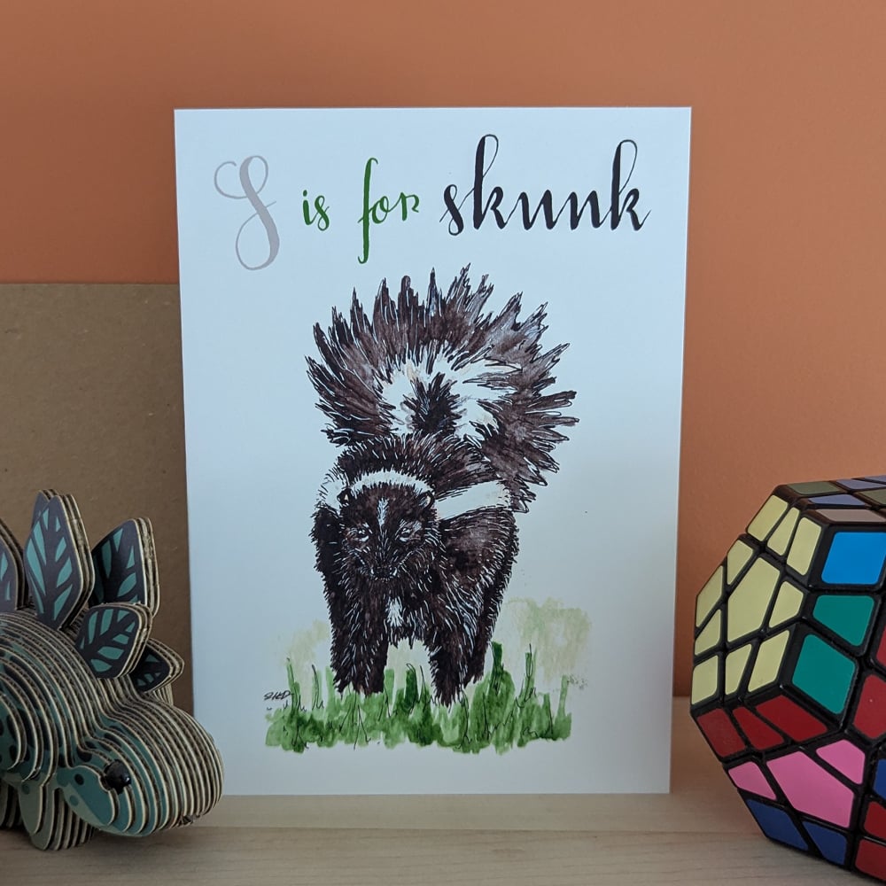 Image of S is for Skunk greeting card