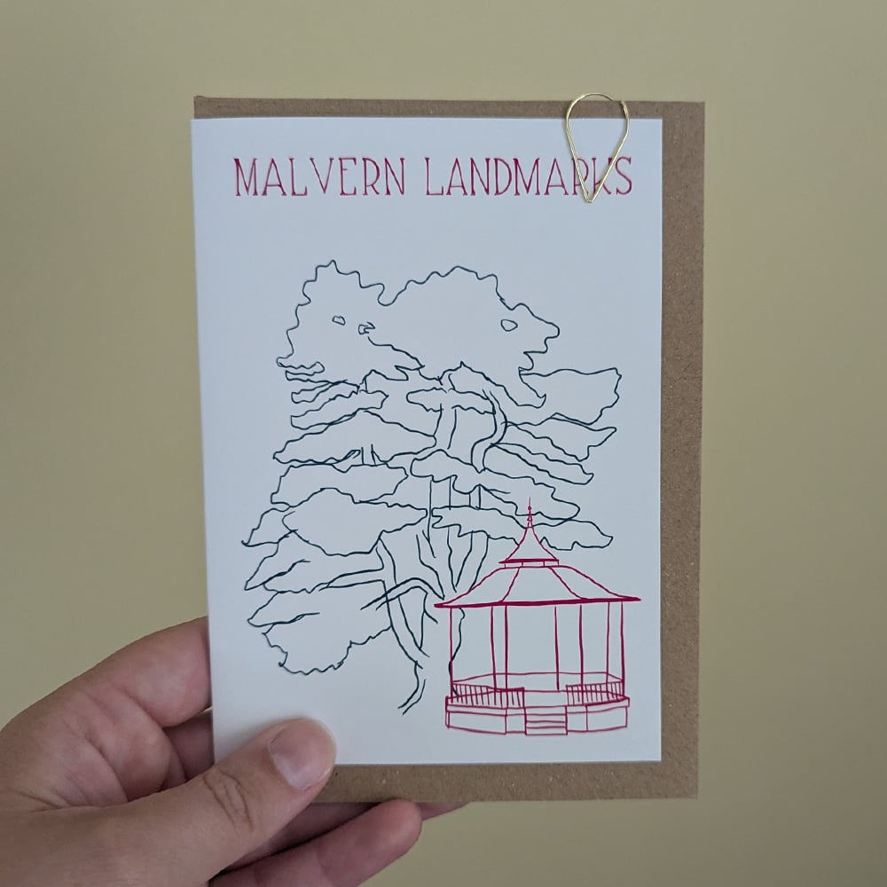 Image of The Winter Garden Bandstand - Malverns Landmarks greeting card