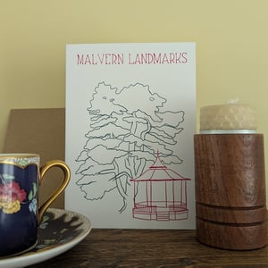Image of The Winter Garden Bandstand - Malverns Landmarks greeting card