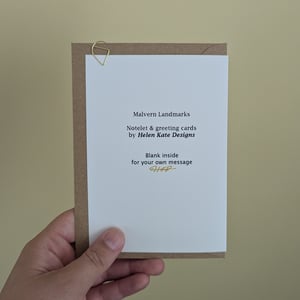 Image of Buzzards Sculpture - Malvern Landmarks greeting card