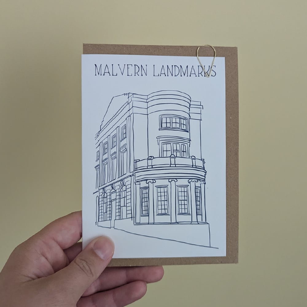 Image of Old Bank Building - Malvern Landmarks greeting card
