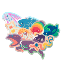 Image 1 of Deep Sea Pride Stickers 