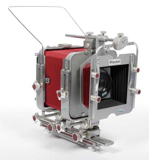 Image of Plaubel Supera II 4X5 Camera with Kodak 215mm lens NEW BELLOWS + FILM + MORE #0768