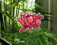 Image 2 of Pink Katydid Sticker 